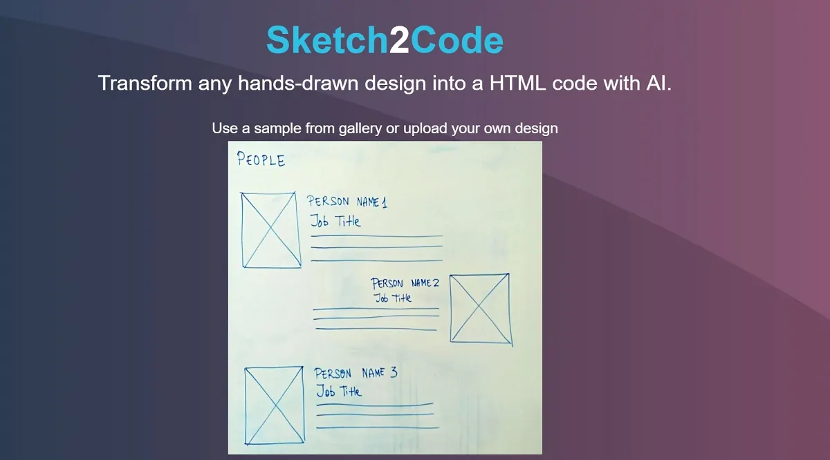 Sketch2Code:微软AI Lab推出的将手绘草图转换成HTML代码工具